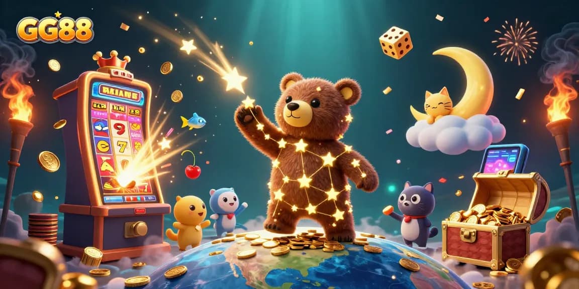 Win big with GG88 in an enchanting 3D casino world of jackpots and glowing treasures.