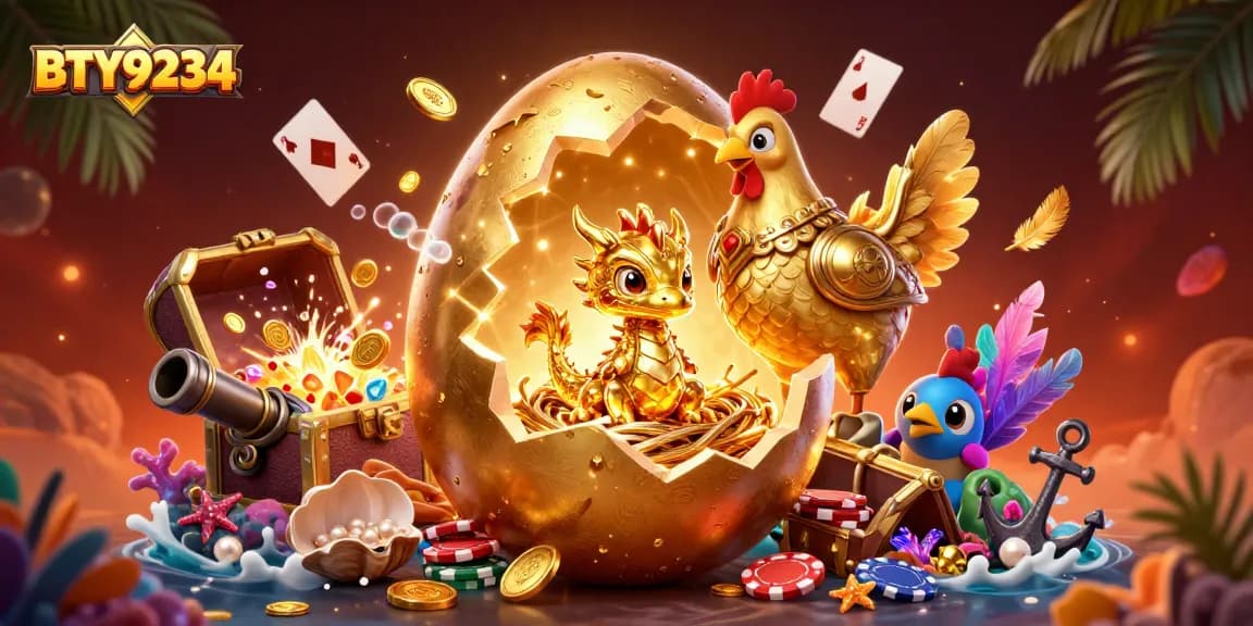 Experience BTY9234 with a mesmerizing golden dragon and dynamic casino elements.