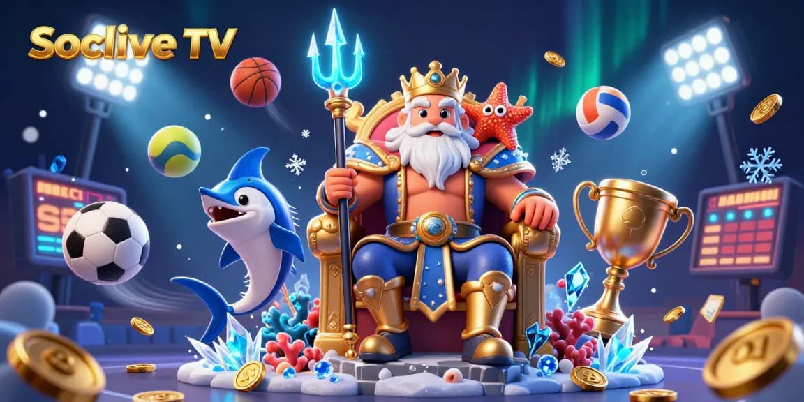 Engage with Socolive TV's dynamic gaming experience featuring vibrant sports elements in a captivating scene.