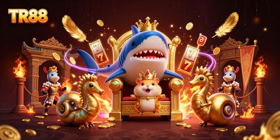 Experience thrilling gameplay and jackpots at TR88, with captivating characters and vibrant casino motifs.
