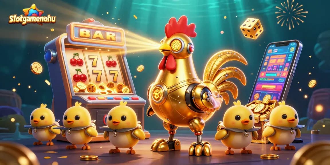 Experience thrilling jackpots at slotgamenohu with 3D cartoon characters and vibrant casino elements.