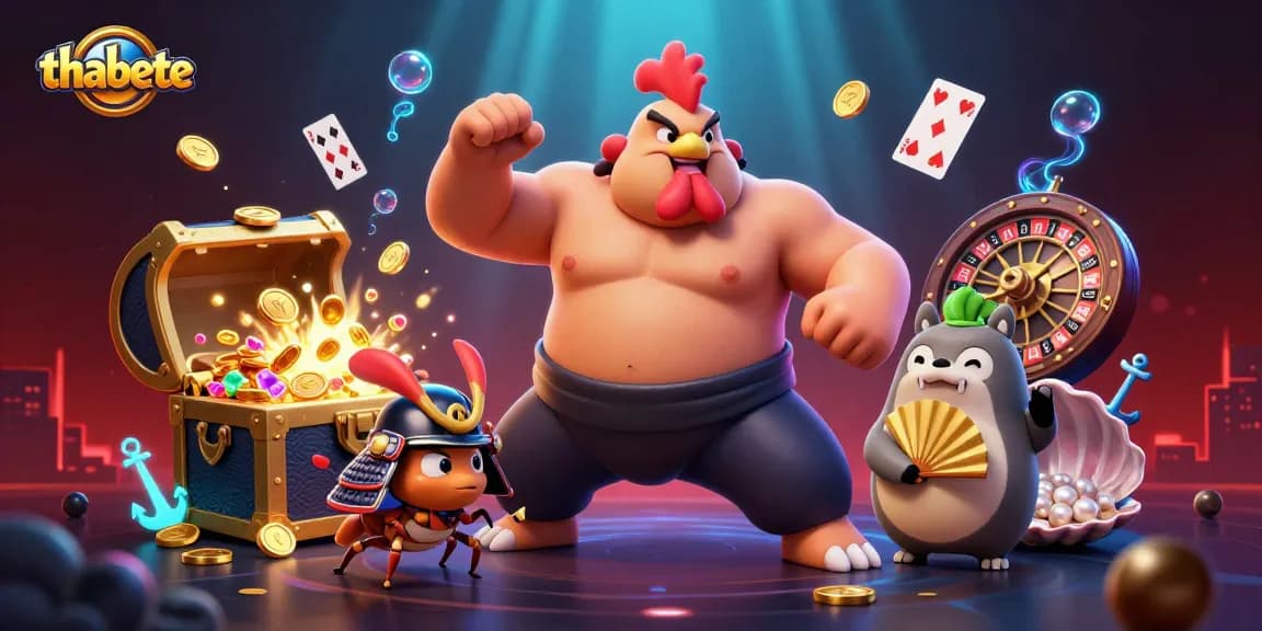 Engage with thabete's thrilling online casino adventures surrounded by vibrant game elements