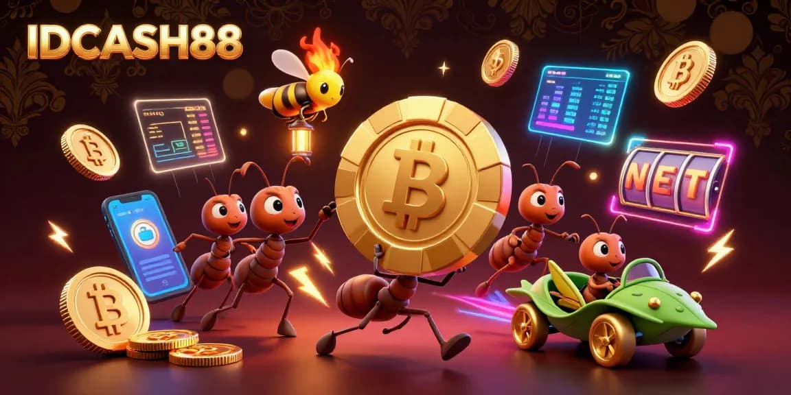 Experience the thrilling heist of ants carrying a massive chip at IDCASH88 casino.
