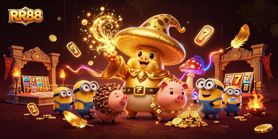 Experience the thrill of winning with RR88, featuring magical treasures and dynamic casino elements.
