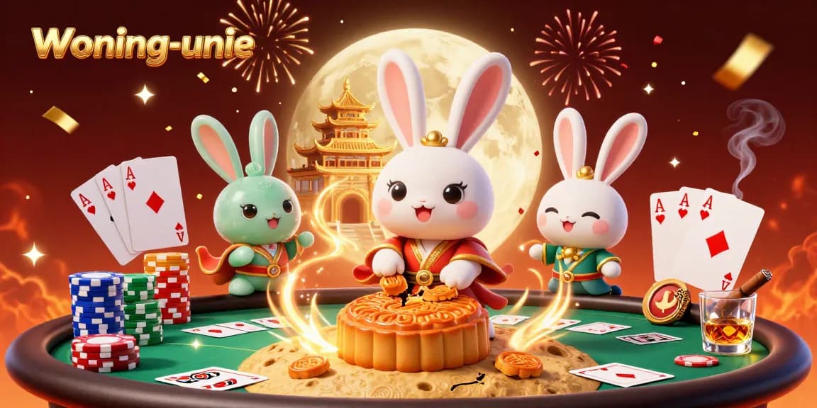 Gioca con Woning-unie e scopri l'energia di un casinò zodiacale con un coniglio lunare e chip da poker