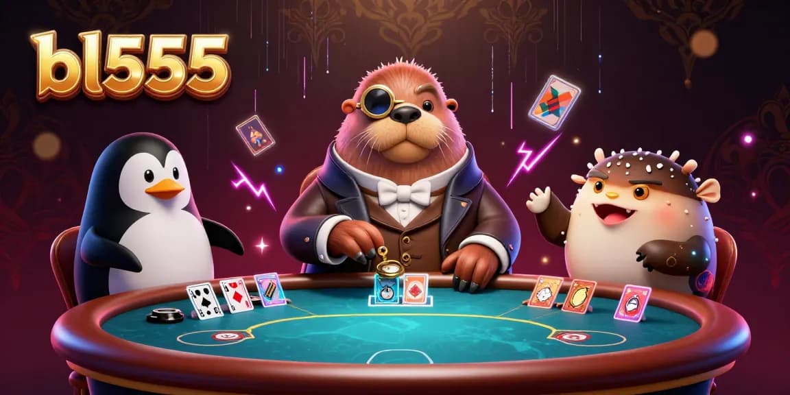 Feel the thrill of bl555 with a jolly walrus playing poker at an underwater casino table.