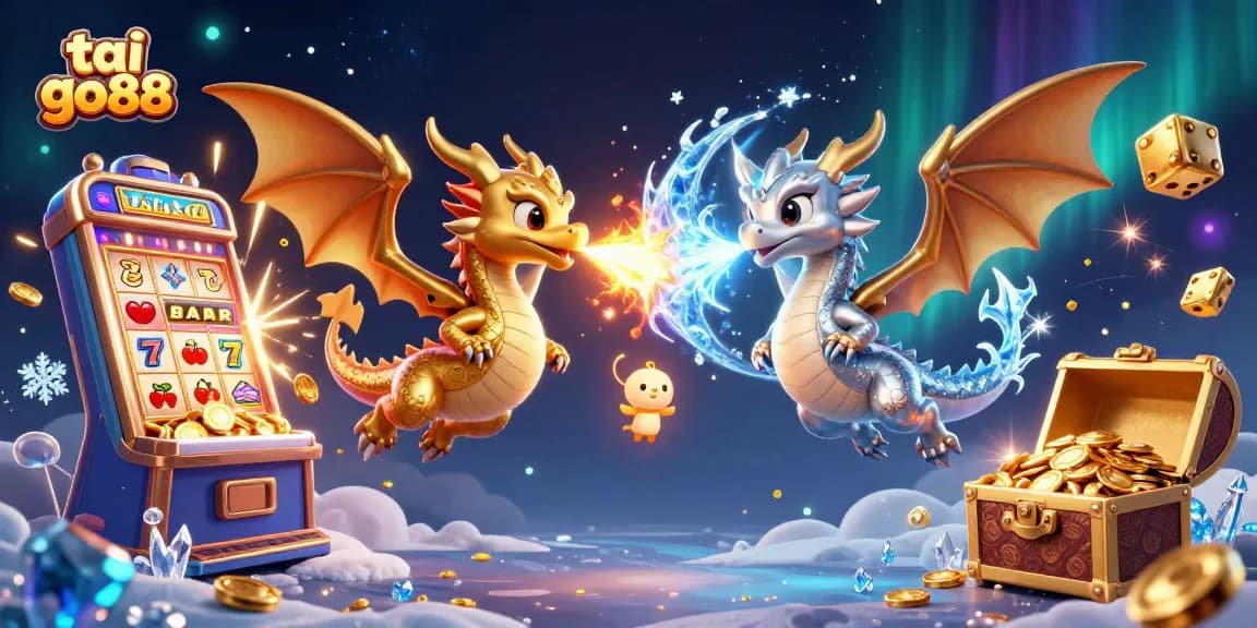 Play tai go88 with dynamic dragons and jackpot thrills in an enchanting casino scene.