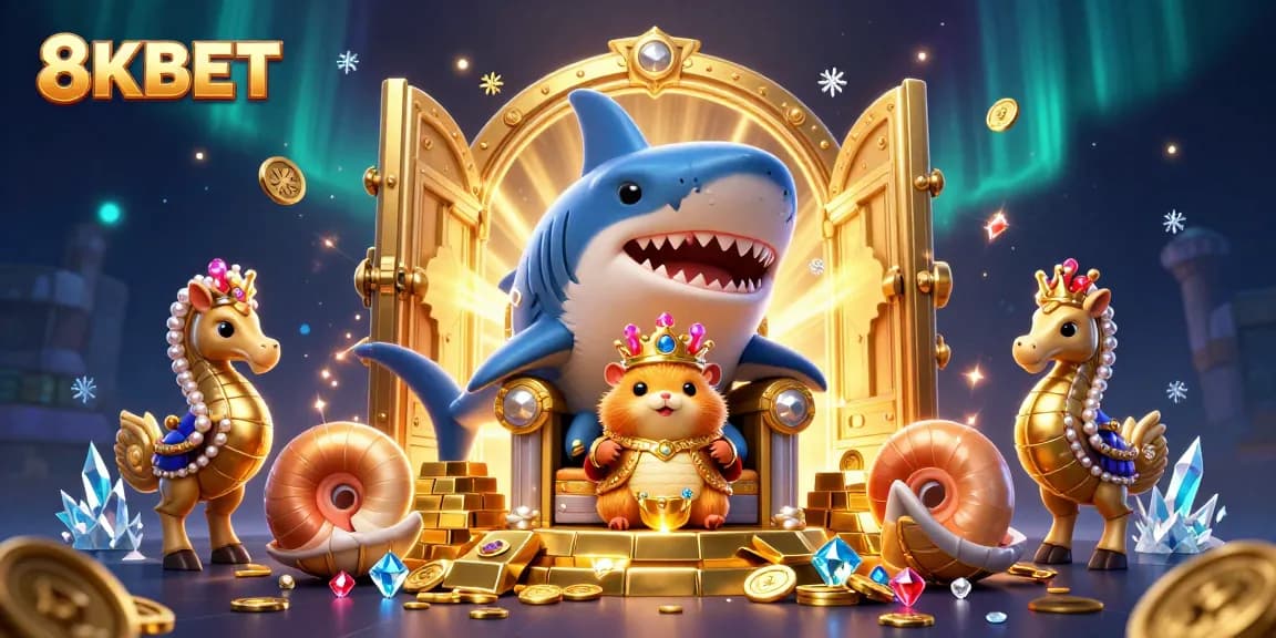 Experience 8KBET's thrilling casino adventure with a fierce hamster king and treasures galore!