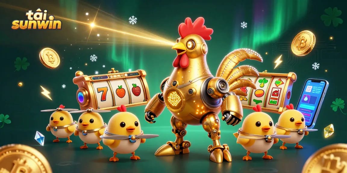 Engage with tải sunwin through this vibrant 3D casino illustration showcasing dynamic gameplay elements.