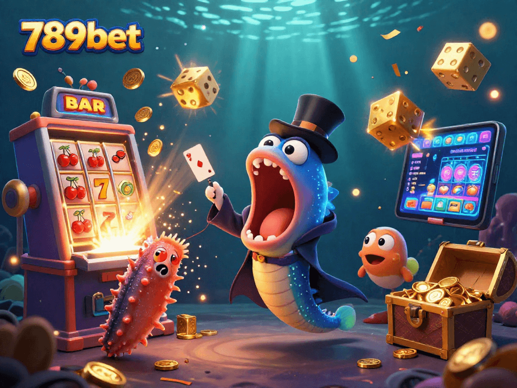 Engage with exciting card tricks at 789bet amid dynamic casino elements and vibrant visuals.