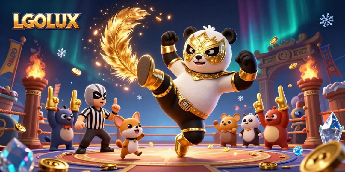 Experience the thrill at LGOLUX as players kick for big wins amid a lively animated crowd.