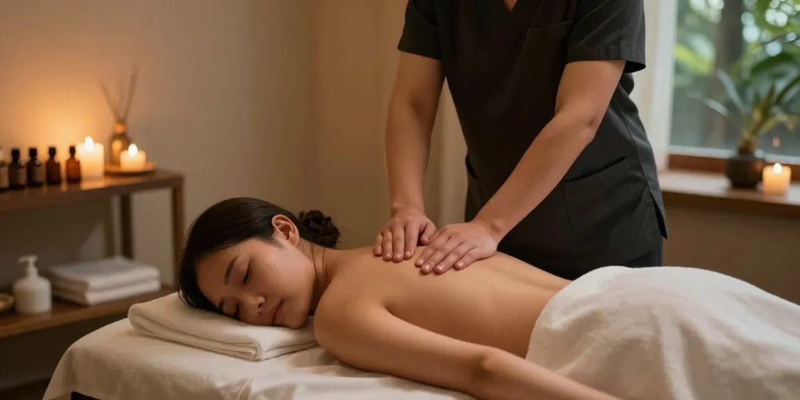 마사지로 편안한 치유를 제공하는 스웨디시 마사지 치료실