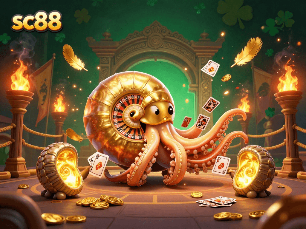Play thrilling casino games at sc88 with the ancient nautilus and stunning golden elements.