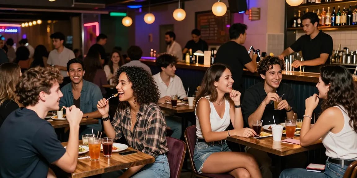Socializing at a 유흥사이트 with friends enjoying drinks and nightlife.