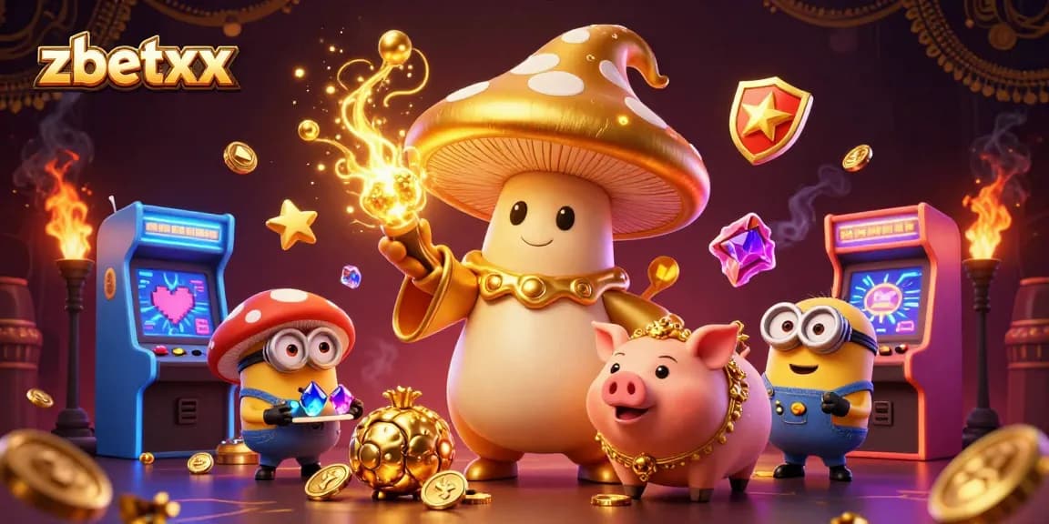 Experience thrilling gameplay and winning magic with zbetxx in a vibrant casino illustration.
