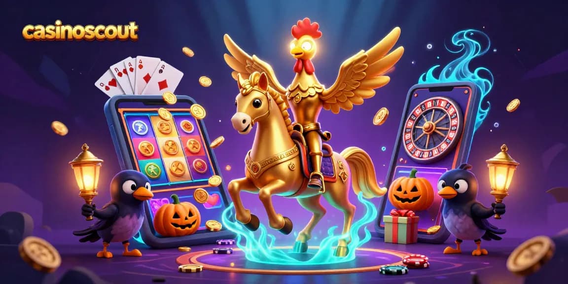 Engage in thrilling casino adventures with casinoscout in this vibrant, action-packed scene.