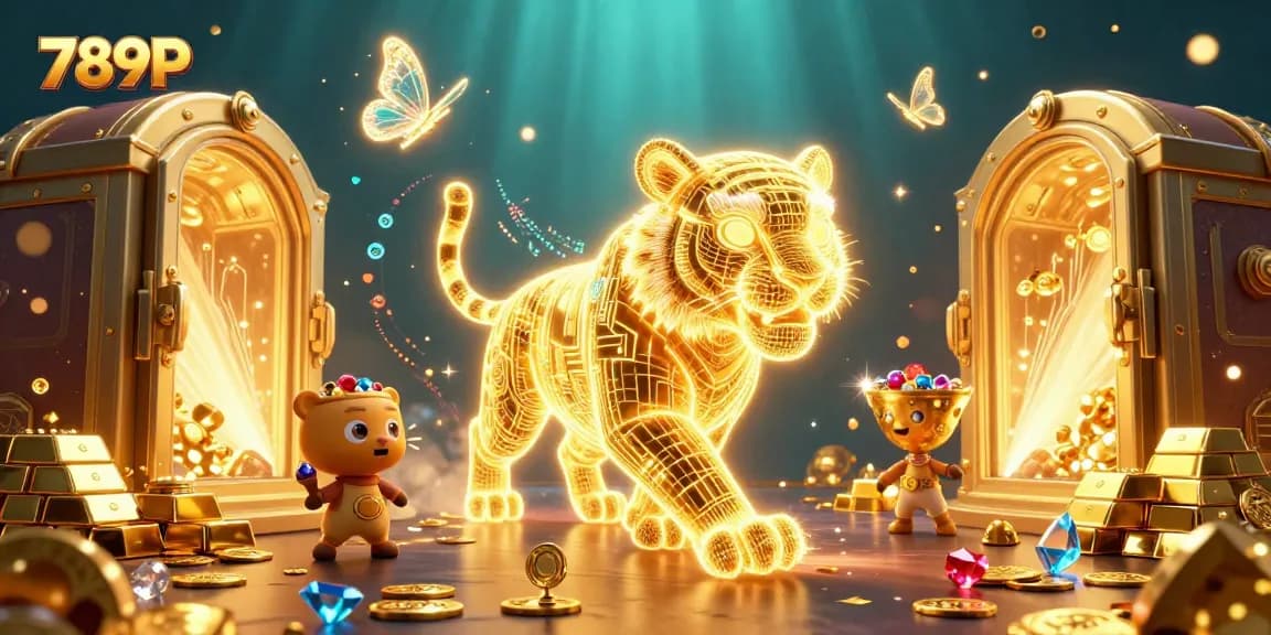 Experience exciting gaming at 789P with our vibrant digital casino visual filled with treasures.