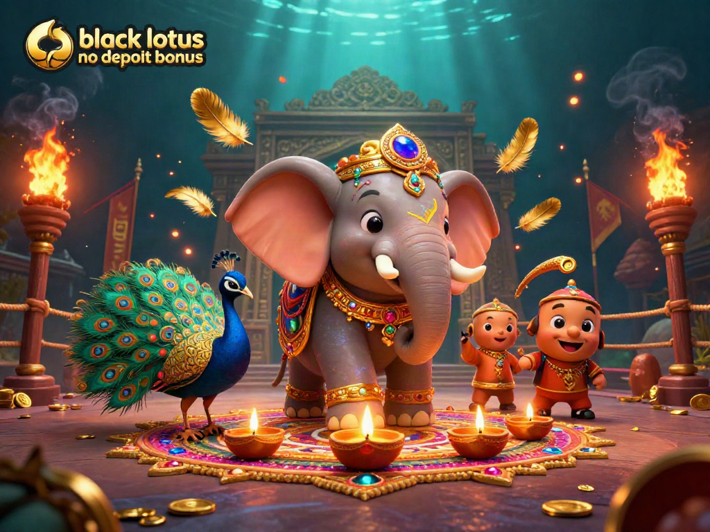 Experience the excitement of winning with the black lotus no deposit bonus in a vibrant casino scene.