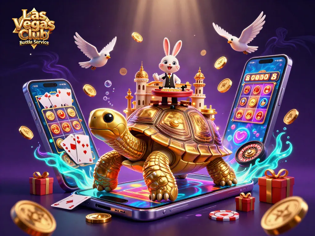 Experience Las Vegas Club Bottle Service with an extravagant 3D casino scene filled with thrilling elements.
