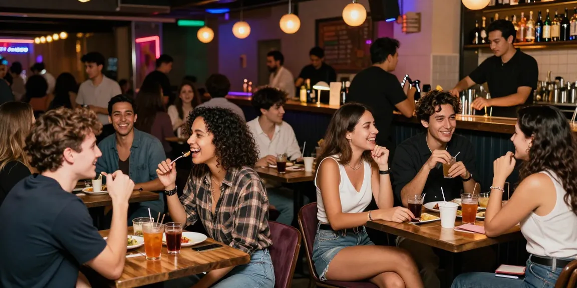 Socializing at a 유흥사이트 with friends enjoying drinks and nightlife.