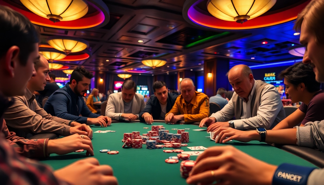 ora78 menghidupkan suasana kasino dengan pemain poker yang berfokus.