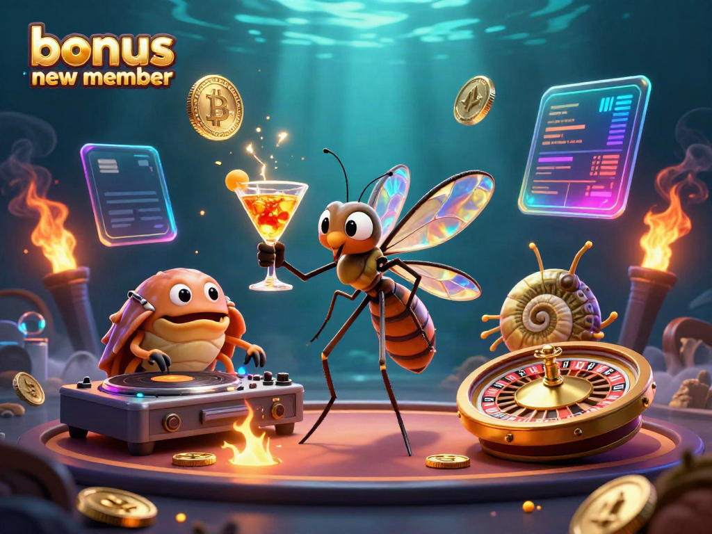 Engage in thrilling gameplay with the bonus new member offer at our vibrant casino illustrated scene.