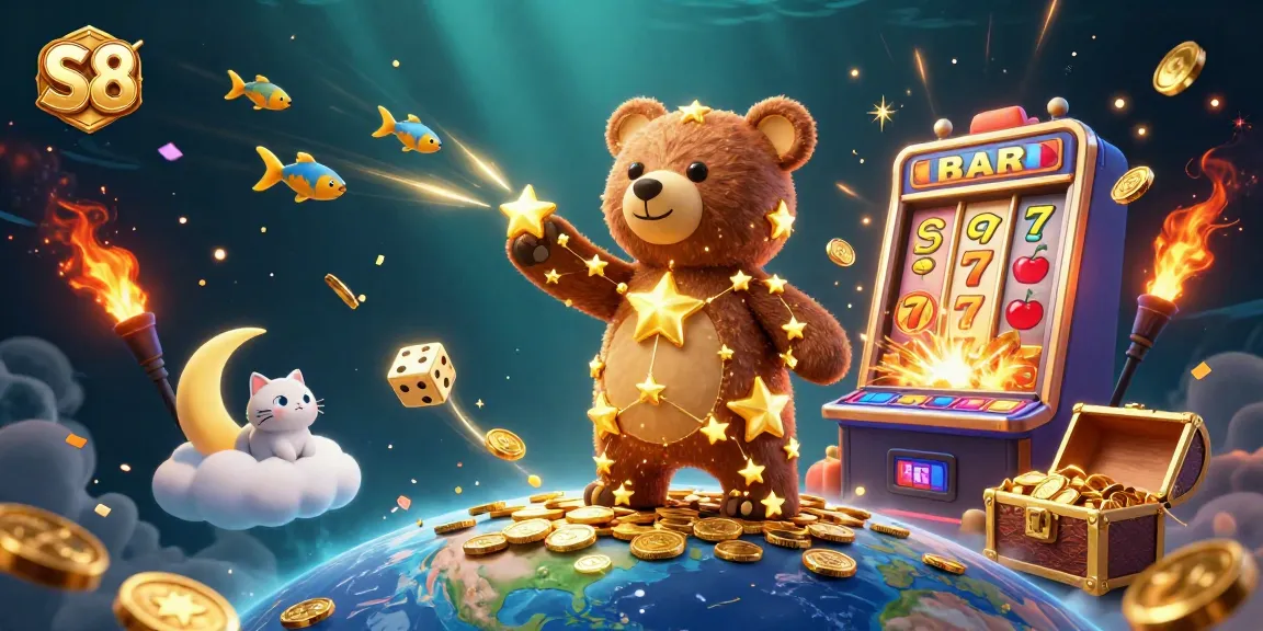 S8 offers thrilling gaming experiences with captivating visuals of jackpots and immersive casino motifs.