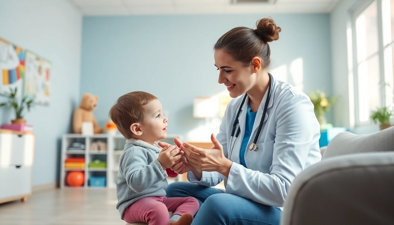 Enhancing Autism Therapy through engaging interaction between therapist and child in a calm setting.
