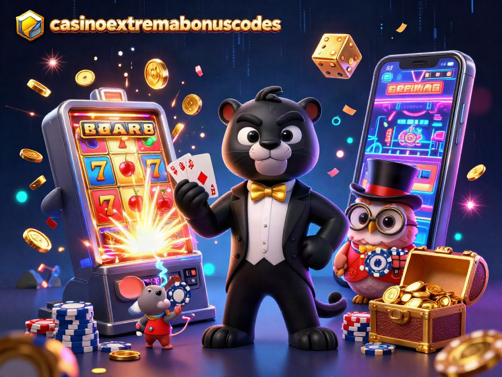 Engage with exciting casinoextremebonuscodes promotions featuring a panther dealer, owl chips, and a lucky mouse.