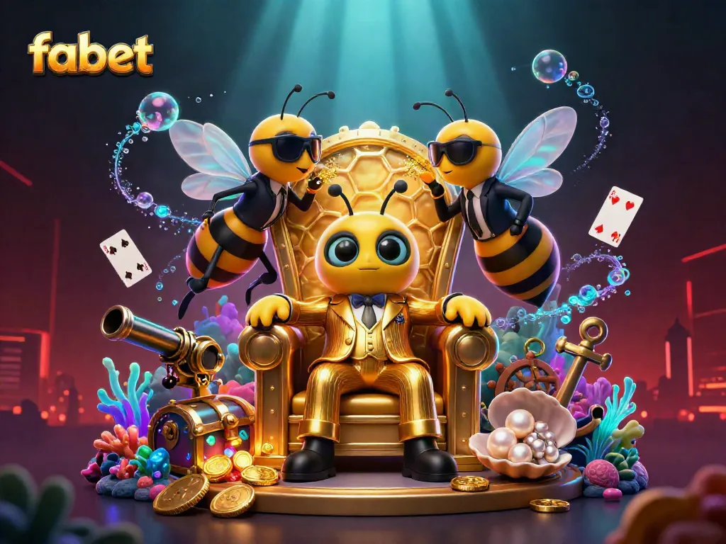 Experience fabet's thrilling casino adventures with a cartoon bumblebee mob boss and immersive elements.