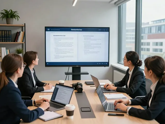 Lead Roedl legal advisory team collaborating in modern office.