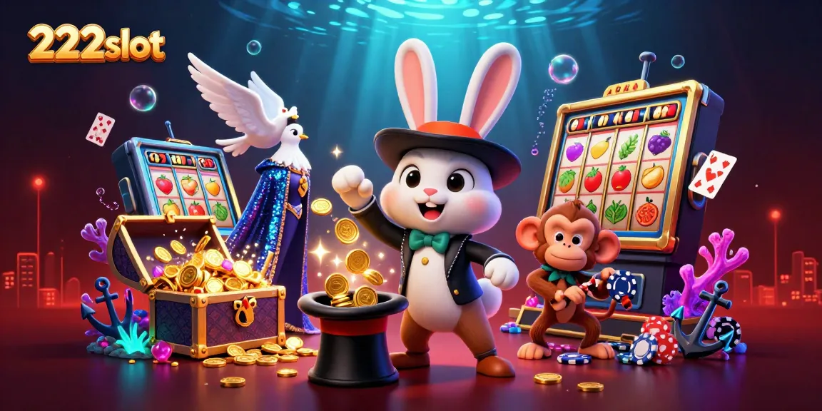 Mainkan slot dan menangkan hadiah besar di 222slot dengan ilustrasi kasino yang menarik.