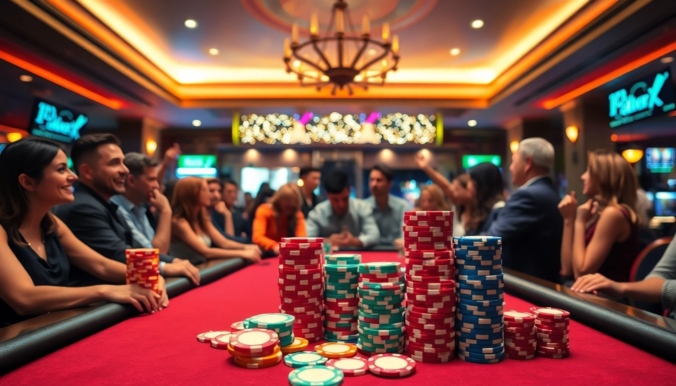 ora78 bermain pada meja poker dengan suasana kasino yang hidup dan menyenangkan.