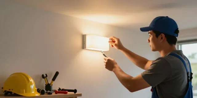 Aplica LED cu senzor montată de un electrician local în comunitatea noastră.