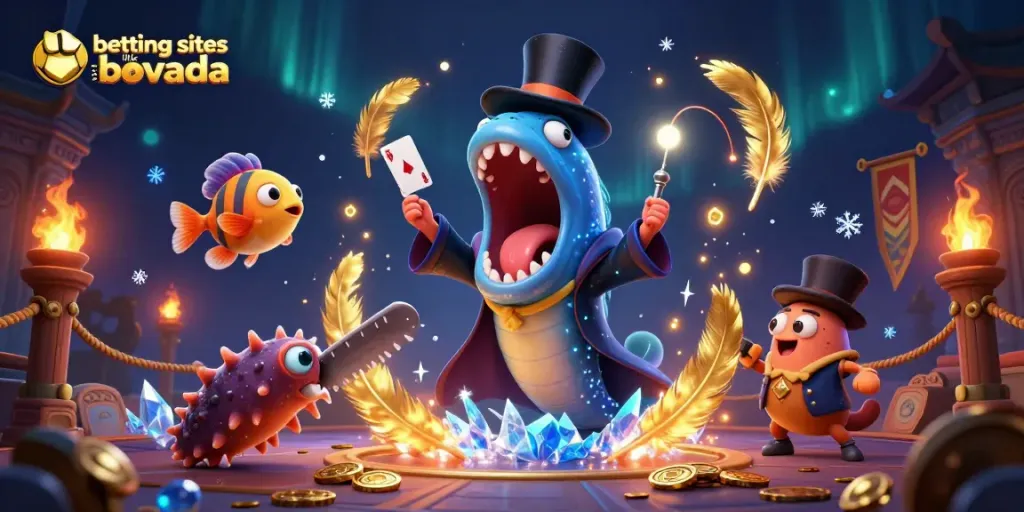 Engage with betting sites like Bovada through vibrant 3D art featuring enchanting underwater characters.