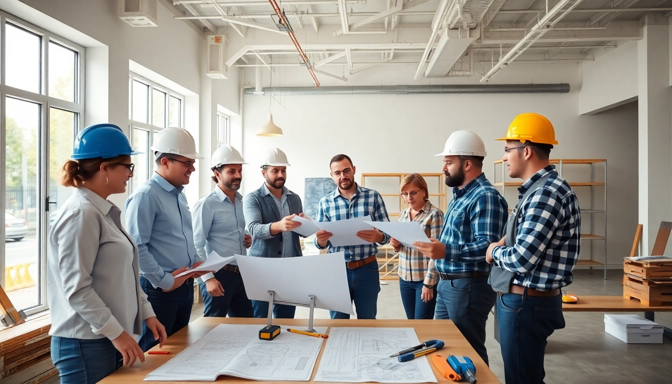 Showcasing abc contractor membership benefits with contractors collaborating in a bright office.