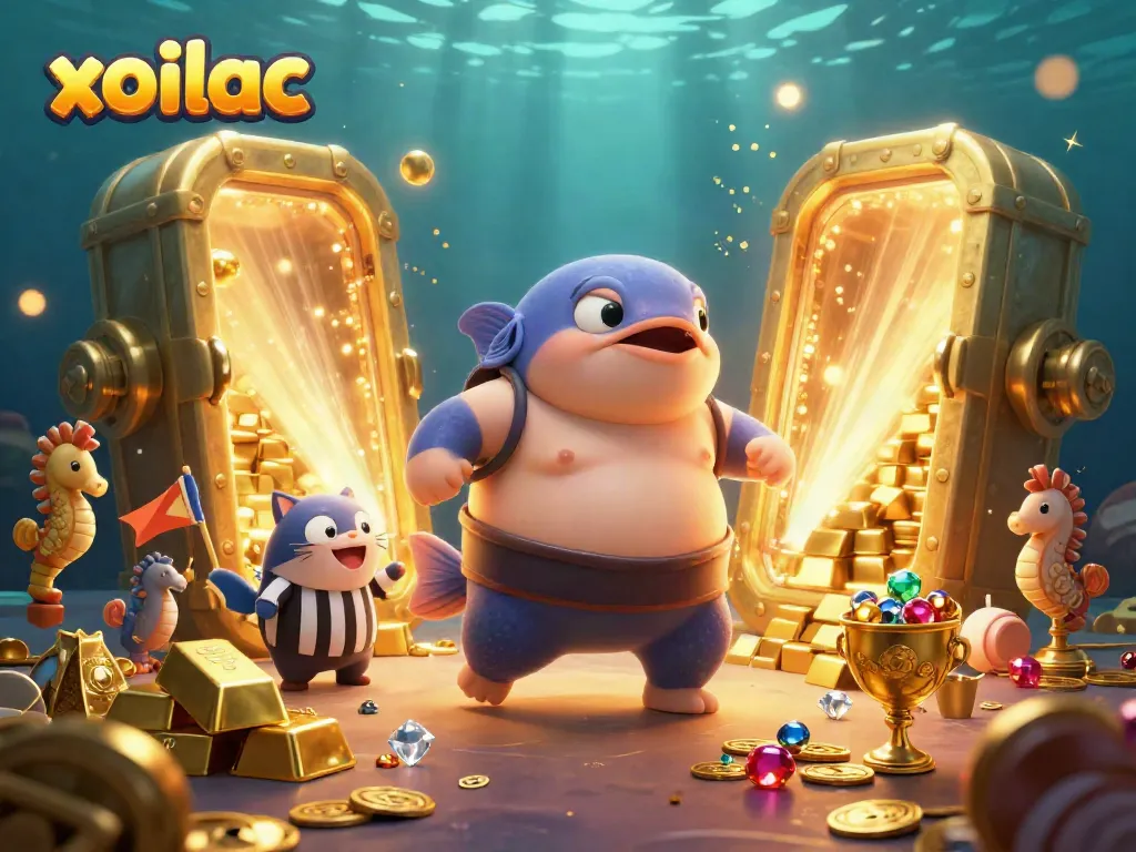 Experience exciting gameplay at xoilac with vibrant underwater characters and rich treasure elements.