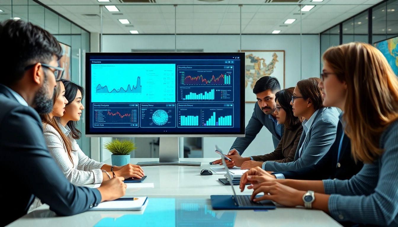 Visualize a dynamic team engaging with acquisition package automation tools in a modern workspace.