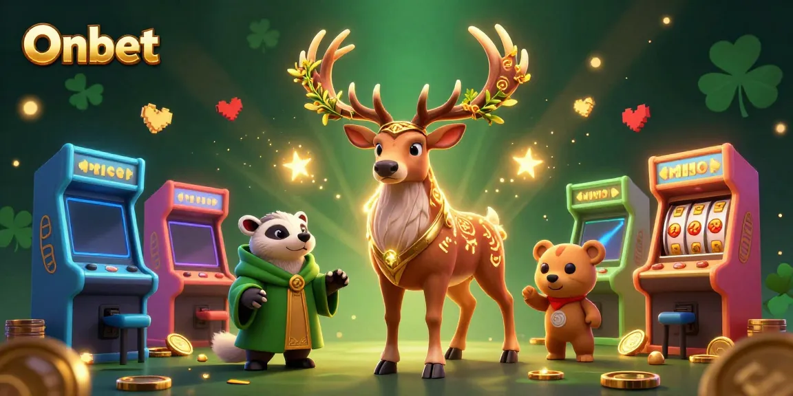 Win big at Onbet with an enchanting 3D casino illustration featuring vibrant characters and game elements.