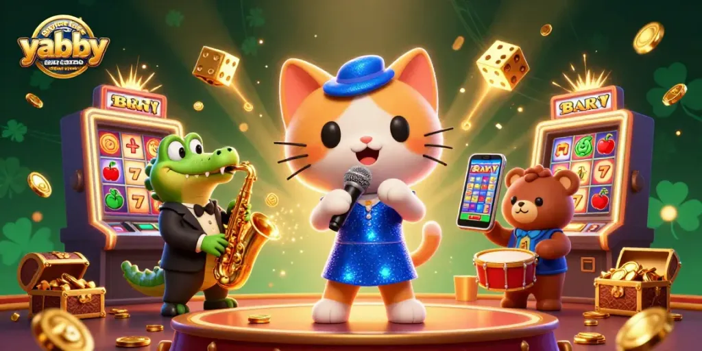 Engage with the vibrant scene of casinos like yabby casino no deposit bonus featuring a lively jazz-singer cat, sax-playing crocodile, and drum bear.