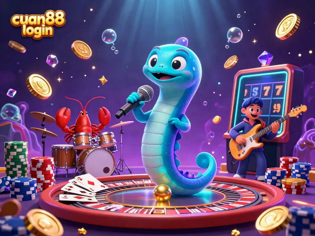 Enter the exciting world of gaming with cuan88 login featuring a vibrant underwater casino scene.