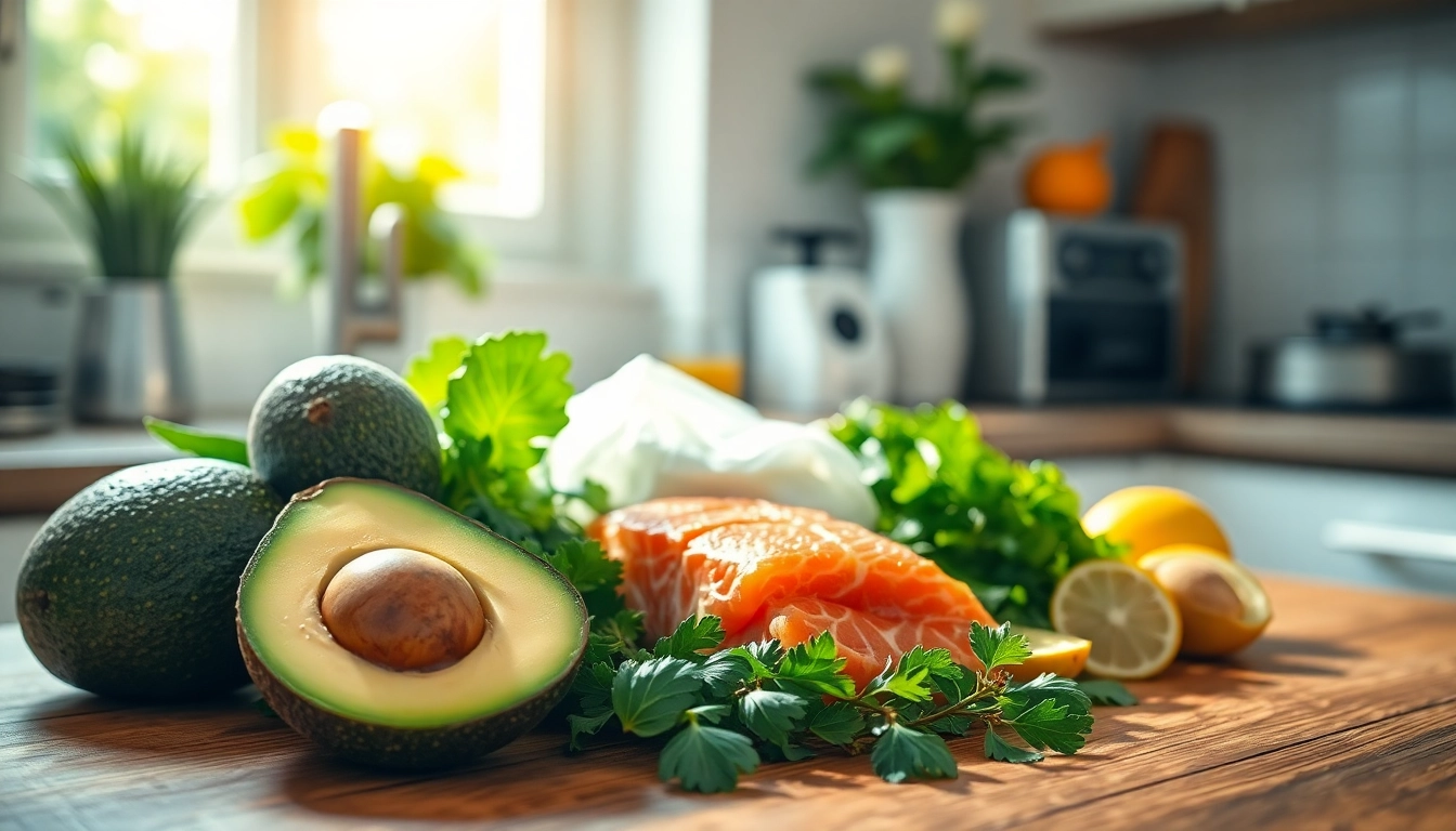Healthy food arrangement emphasizing hormone balance diet with fresh vegetables and lean proteins.