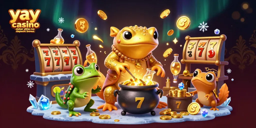 Win big with yay casino sister sites no deposit bonus featuring unique characters in an enchanting casino scene.