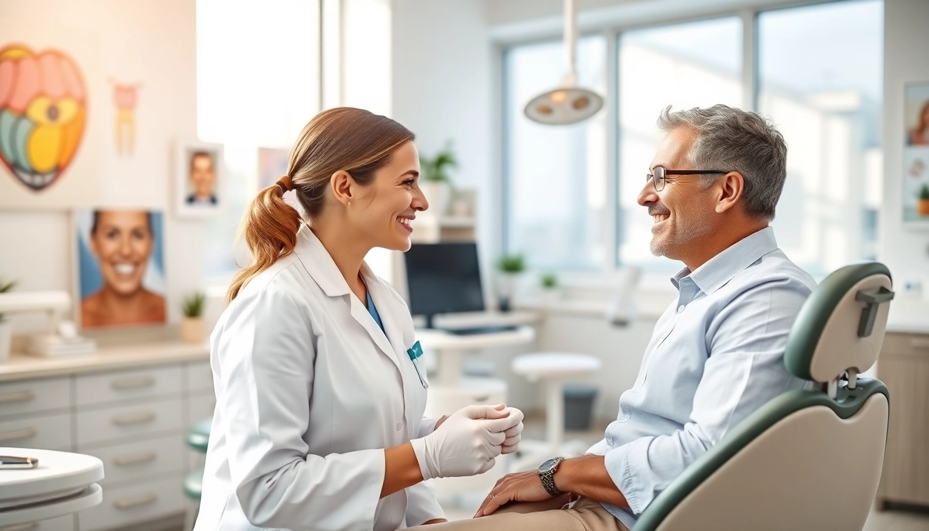 Engaging dentist in Grand Rapids Minnesota providing care in a vibrant clinic