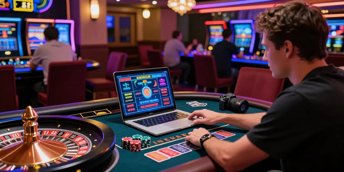 Koitoto online gambling experience with player engaging in roulette in vibrant casino setting.