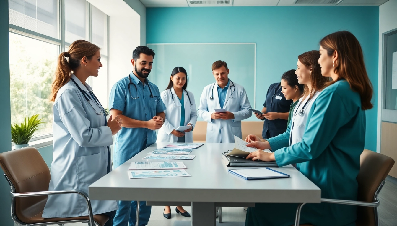 Engaged healthcare professionals at Redefined Health St. Albert providing patient-centered care.