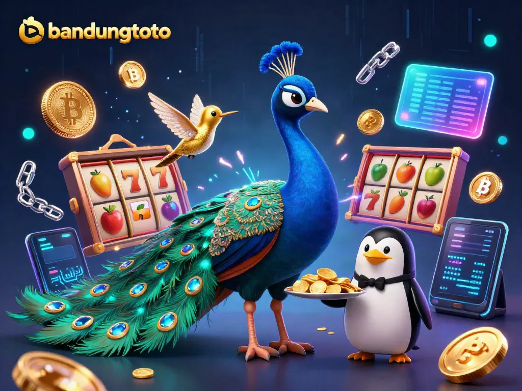 Experience bandungtoto action with vibrant slot reels and colorful characters in an exciting digital casino scene.