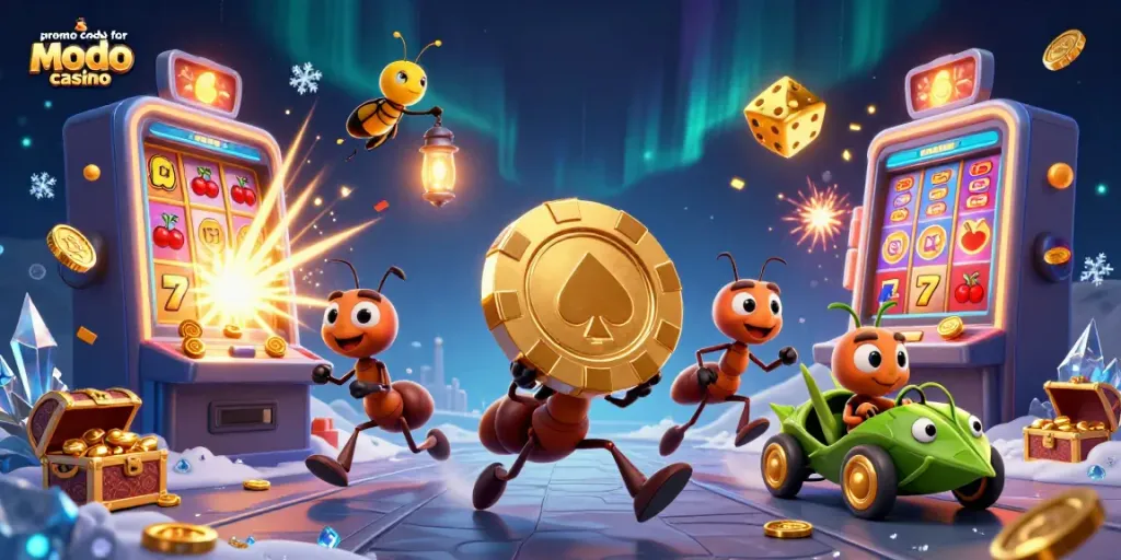 Play and win with the latest promo code for modo casino, featuring exciting 3D characters and casino action.