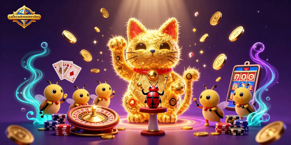 Experience excitement at cafecasinosistersites with vibrant casino illustrations featuring lucky cat symbols and dynamic gaming action.