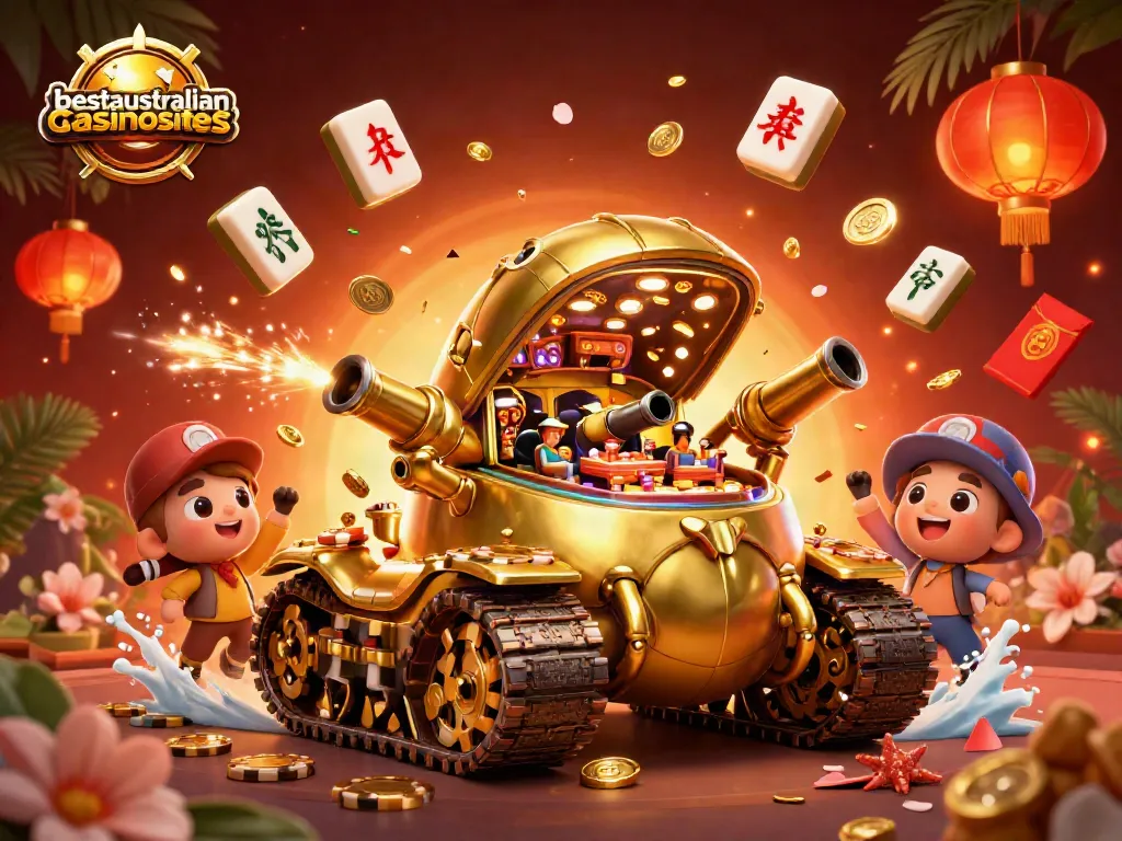 Engage with the immersive scene of the bestaustraliancasinosites golden beetle tank casino adventure.
